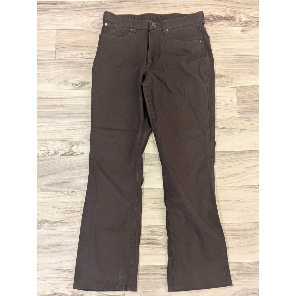 Hart Schaffner Marx 30x30 Slim Straight Brown Stretch Denim Mens Jeans